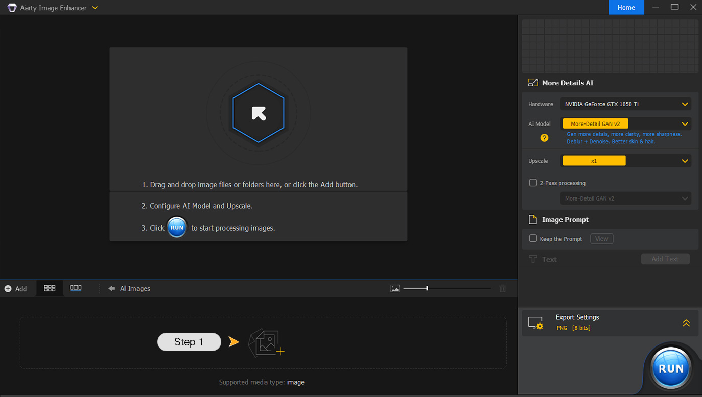 screenshot of Aiarty Image Enhancer